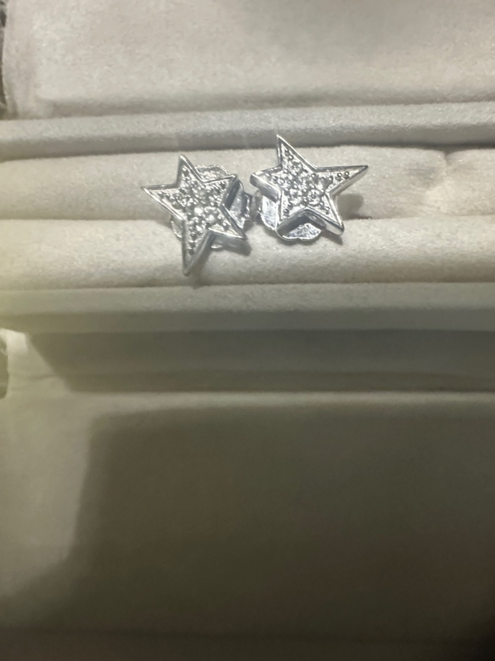 Silver Star Pave Stud Earrings - Sparkling Silver Star Earrings
